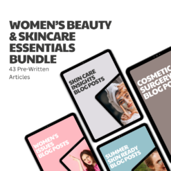 Women’s Beauty & Skincare Essentials Bundle – 43 Pre-Written Articles