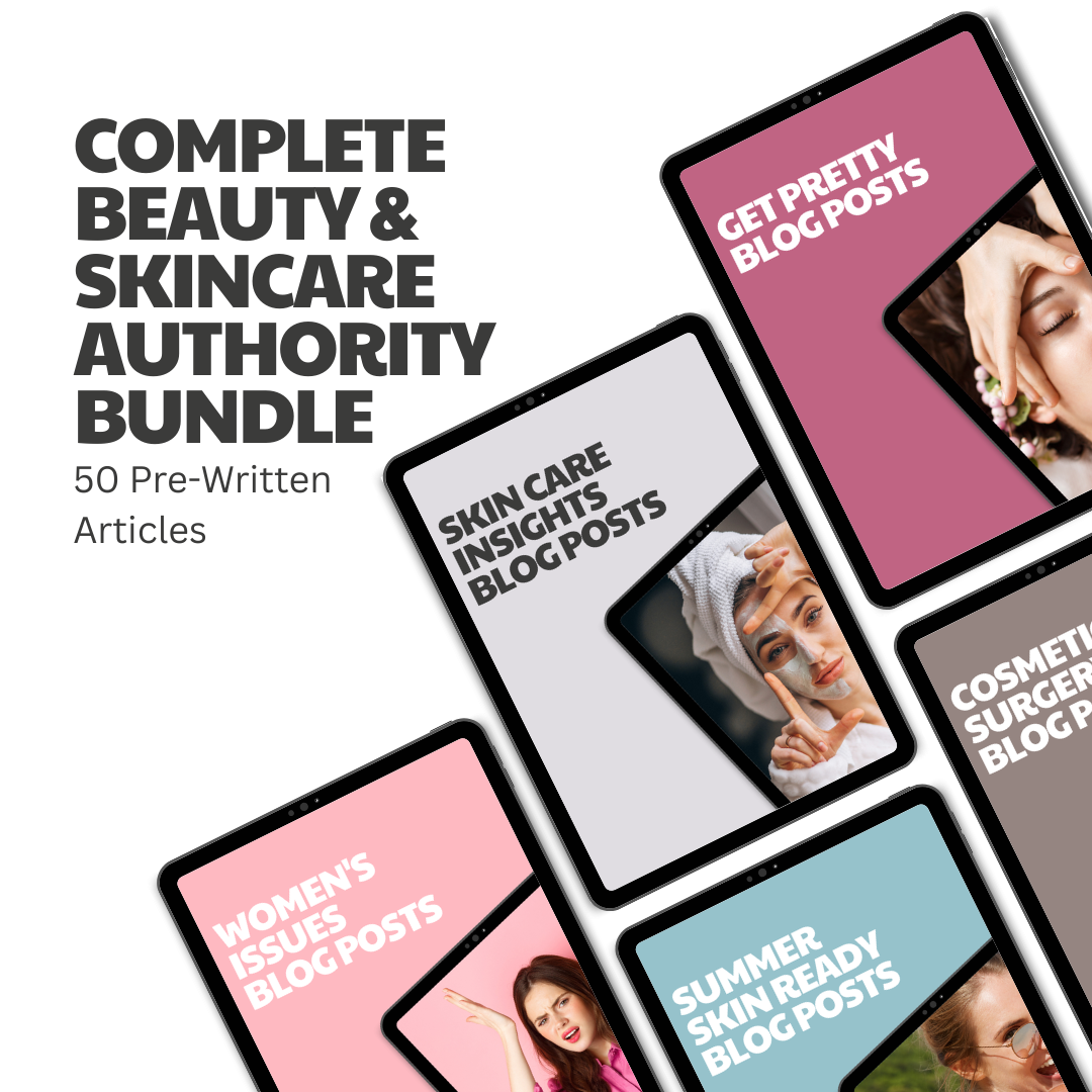 Complete Beauty & Skincare Authority Bundle – 50 Pre-Written Articles